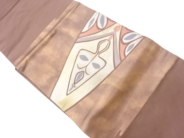 抽象模様織出し名古屋帯